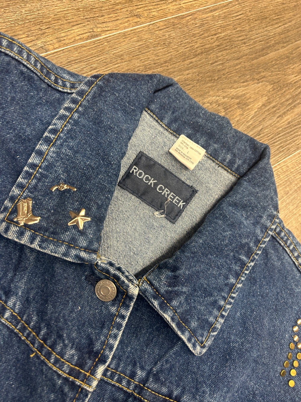 Womens Rock Creek Dark Blue Denim Jacket - Picture 2 of 3